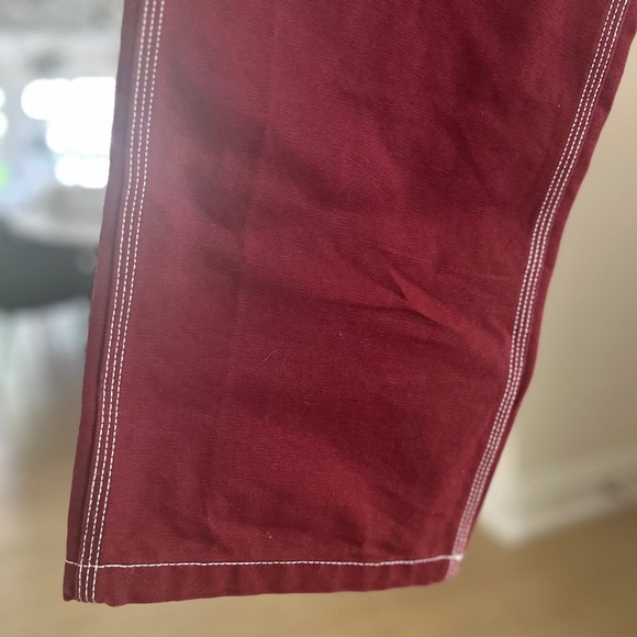 Men's GOLF WANG Red / Burgundy Cotton Twill Work Pant - Size 34 - Picture 8 of 15